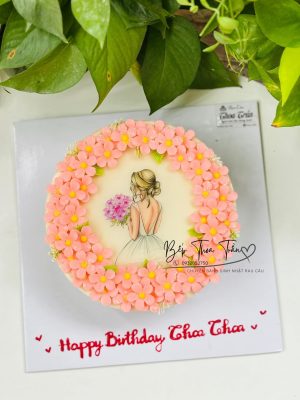 Bánh hoa nhí cô gái 20cm