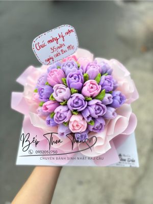 Bó hoa tulip Tím 16cm