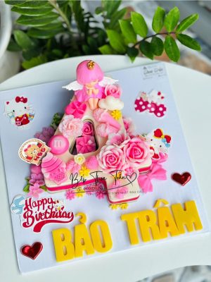 Bánh số 4 bé gái